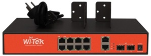 Switch PoE Witek WI-PS110F - 10 port