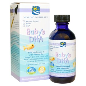 Siro bổ sung DHA và Omega 3 cho bé NORDIC NATURALS Baby's DHA With Vitamin D 60ml