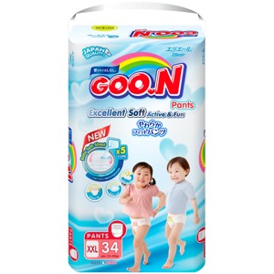 Tã-bỉm quần Goo.N Super Jumbo Slim XXL34