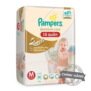 Tã-bỉm quần Pampers Premium Care M32