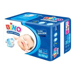 Tã dán Bino ban đêm size M 34 miếng (5-10 kg)