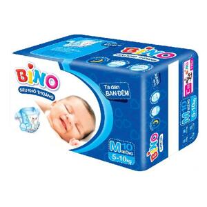 Tã dán Bino ban đêm size M 10 miếng (trẻ từ 5 - 10kg)