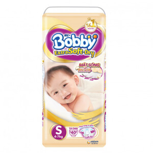 Tã dán Bobby Extra Soft Dry size S - 40 miếng