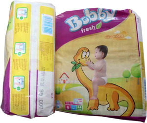 Tã dán Bobby Fresh siêu mỏng size S34 miếng (trẻ từ 0 - 6kg)