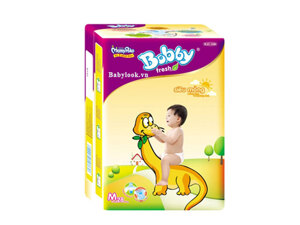 Tã dán Bobby Fresh siêu mỏng size M 28 miếng (trẻ từ 6 - 10kg)