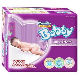 Tã dán Bobby Fresh siêu thấm XXL20