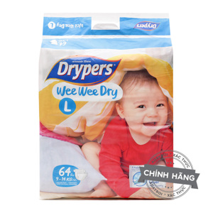 Tã dán Drypers Wee Wee Dry L64