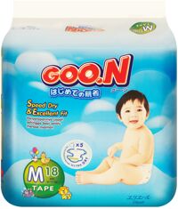 Tã dán Goo.n size M 18 miếng (trẻ từ 6 - 11kg)