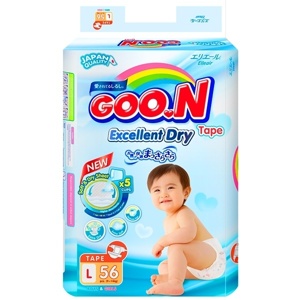 Tã dán Goo.n Slim L56 miếng (cho bé 9 - 14kg)