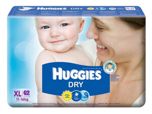 Tã dán Huggies size XL 62 miếng (trẻ từ 11 - 16kg)