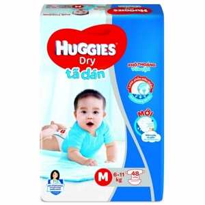 Tã dán Huggies Dry Jumbo size M - 48 miếng