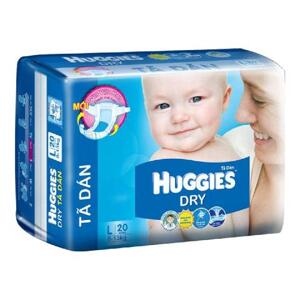 Tã dán Huggies size L 20 miếng (trẻ từ 8 - 13 kg)