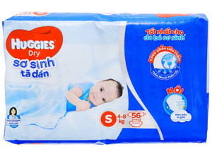 Tã dán Huggies size S56 miếng (trẻ từ 4 - 8kg)