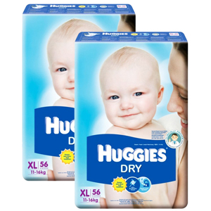 Tã dán Huggies size XL 56 miếng (trẻ từ 11 - 16kg)