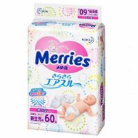 Tã dán Merries Newborn NB60 - 60 miếng (dành cho trẻ sơ sinh dưới 5kg)