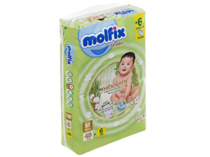 Tã dán Molfix thiên nhiên size M 48 miếng (cho bé 6 - 11kg)