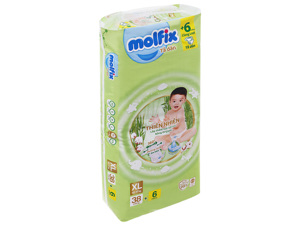 Tã dán Molfix thiên nhiên size XL 38 miếng (cho bé 12 - 17kg)