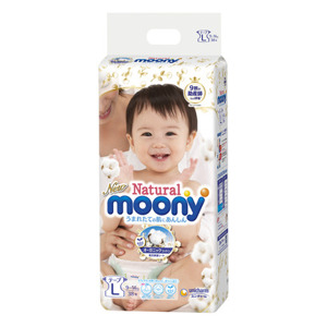 Tã dán Moony Natural L38 - 38 miếng (cho bé từ 9-14kg)