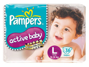 Tã dán Pampers size L 36 miếng (trẻ từ 9 - 14kg)