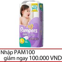 Tã dán Pampers L42 - 42 miếng (dành cho bé từ 9-14kg)