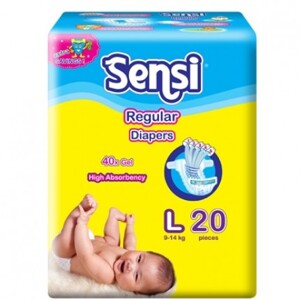 Tã dán Sensi Regular L20 9 - 14Kg