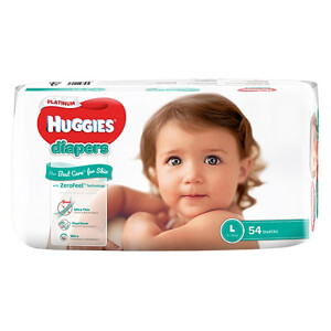 Tã dán siêu cao cấp Huggies Platinum L54 (54 Miếng)