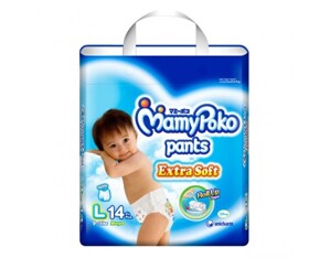 Tã quần MamyPoko Boys size L 14 miếng (trẻ từ 9 - 14kg)