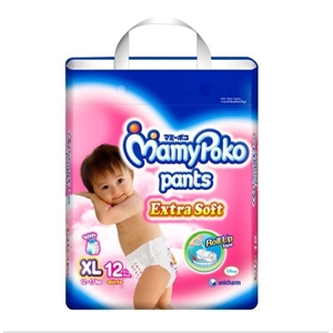 Tã quần MamyPoko Boys size XL 12 miếng (trẻ từ 12 - 17kg)