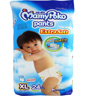 Tã quần MamyPoko Boys size XL 24 miếng (trẻ từ 12 - 17kg)