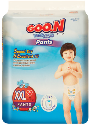 Tã quần Goo.n size XXL 9 miếng (trẻ từ 13 - 25kg)