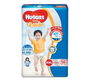 Tã quần Huggies Dry size XXL - 56 miếng, 15-25kg