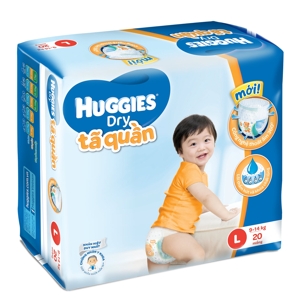 Tã quần Huggies size L 20 miếng (trẻ từ 9 - 14kg)