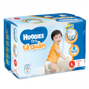 Tã quần Huggies size L 9 miếng (trẻ từ 9 - 14kg)