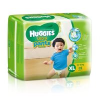 Tã quần Huggies Ultra Pants bé trai size XL 24 miếng (trẻ từ 13 - 18kg)