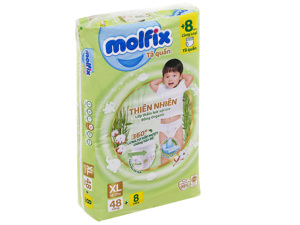 Tã quần Molfix thiên nhiên size XL 48 miếng (cho bé 12 - 17kg)