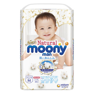 Tã quần Moony Natural M46 - 46 miếng (cho bé từ 5-10kg)