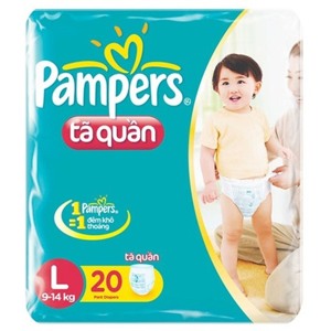 Tã quần Pampers size L 20 miếng (trẻ từ 9 - 15kg)