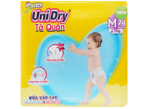 Tã quần Unidry size M 74 miếng (cho bé 6 - 11kg)