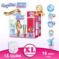 Tã/bỉm Quần Dry-Pro XL16 -16 miếng