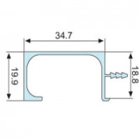 Tay nắm âm rãnh không khóa Eurogold K2-3M-CROM