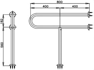 Tay vịn Cotto 74×80 CT795