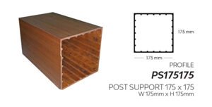 Tay vịn lan can 175x175mm BioWood PS175175