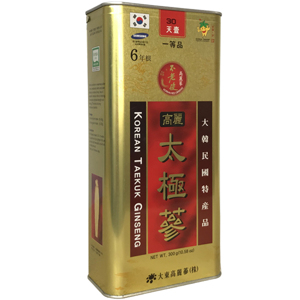 Thái cực sâm củ khô Hàn Quốc chính hãng hộp 30 củ 300g