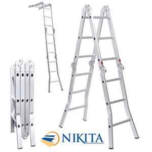 Thang nhôm gấp 4 đoạn Nikita GA37 - 3.7m