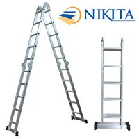 Thang nhôm gấp 6 đoạn 5m8 Nikita GA58