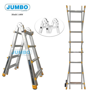 Thang nhôm gấp chữ A Jumbo A404