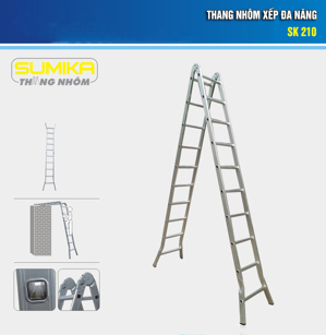 Thang nhôm gấp chữ A Sumika SK210