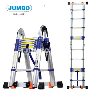 Thang nhôm rút đôi chữ A Jumbo A220B - 4.4 mét