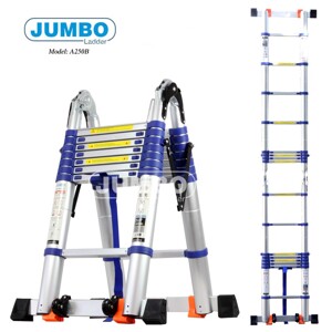 Thang nhôm rút đôi chữ A Jumbo A250B - 5 mét