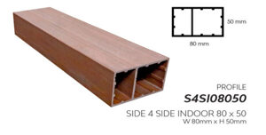 Thanh định hình mỏng 80x50mm BioWood S4SI08050
